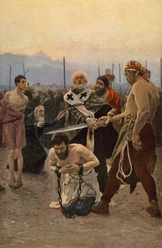 St Nicholas of Myra redder tre uskyldige fra døden av Ilya Efimovich Repin