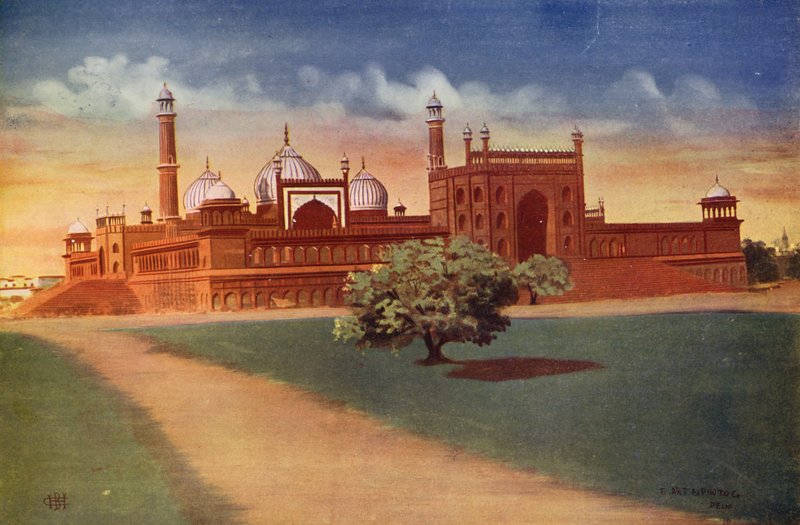 Jama Musjid, Delhi (fargebilde) av Indian photographer