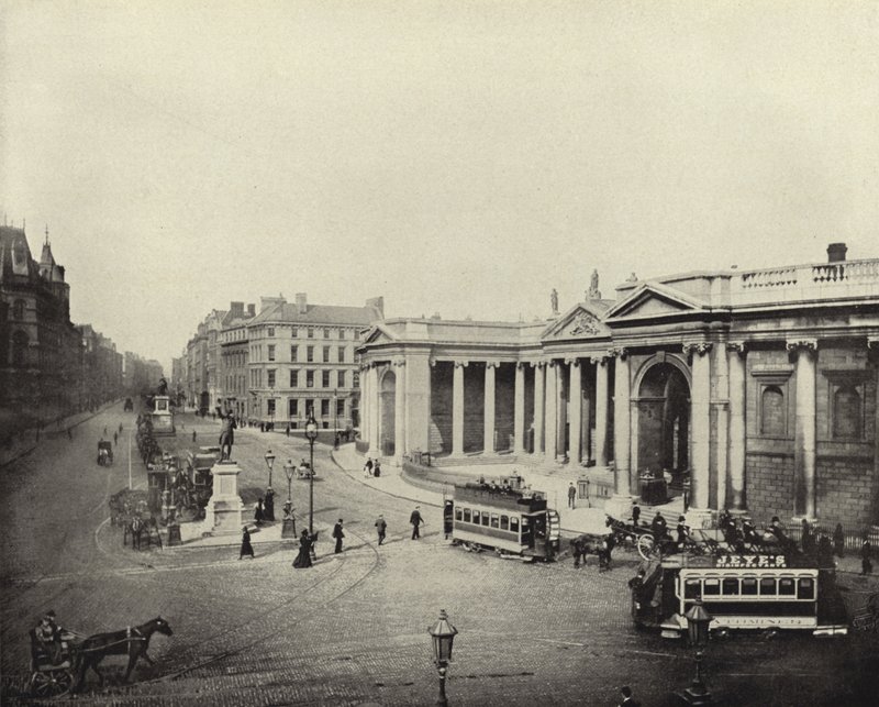 Bank of Ireland, tidligere Parliament House, Dublin (s/hvitt bilde) av Irish Photographer