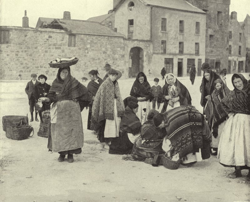Fishmarket, Galway (s/hvitt bilde) av Irish Photographer