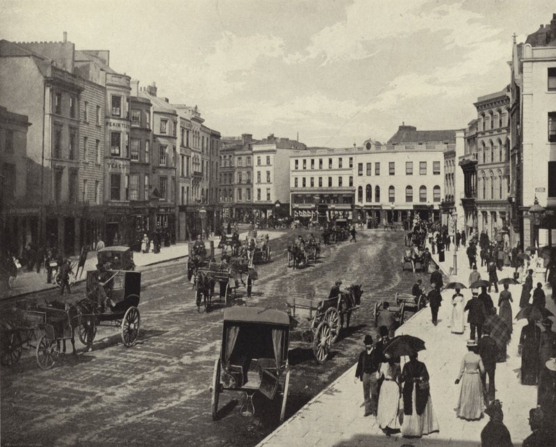 Patrick Street, Cork City (s/hvitt bilde) av Irish Photographer