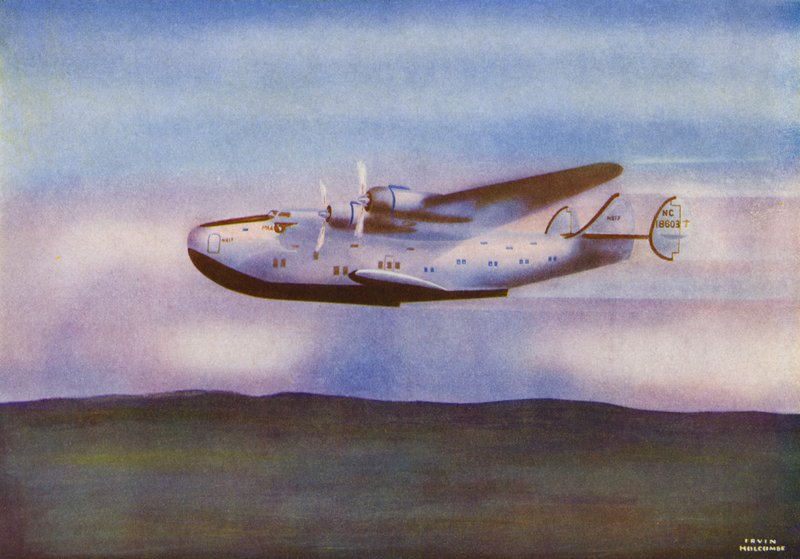 Boeing 314, Yankee Clipper (fargelitografi) av Irvin L. Holcombe