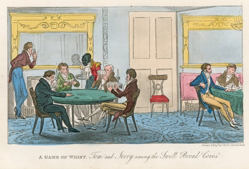 Et spill med whist; Tom og Jerry blant de bølgende brede vikene av Isaac, Robert and George Cruikshank
