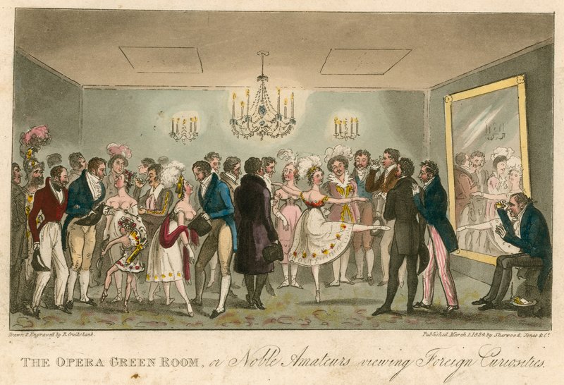 Operaens grønne rom, eller edle amatører som ser på utenlandske kuriositeter av Isaac, Robert and George Cruikshank