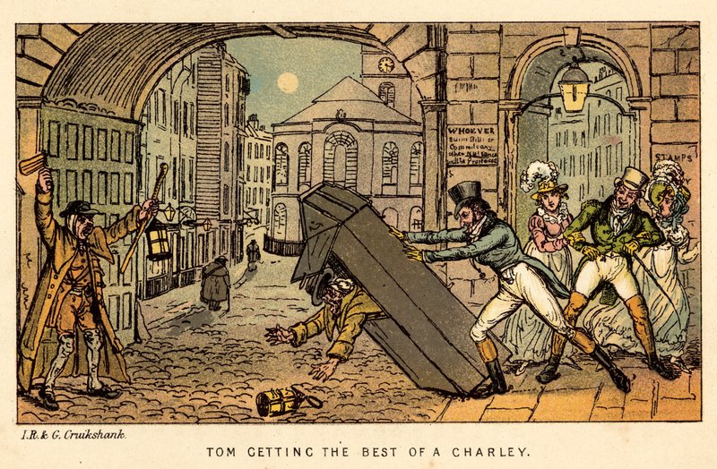 Tom får det beste av en Charley av Isaac, Robert and George Cruikshank