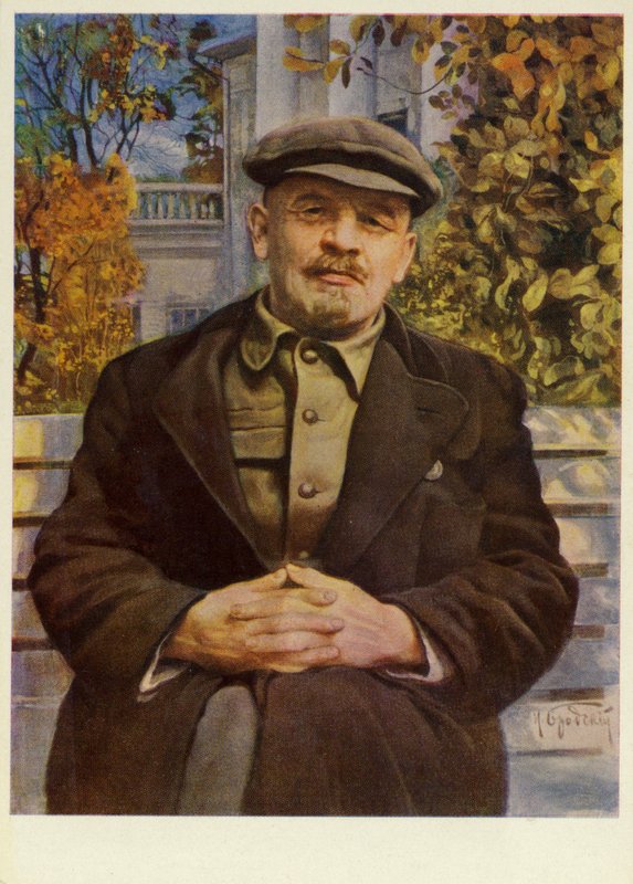 Den sovjetiske lederen Vladimir Lenin i Gorki, tidlig på 1920-tallet av Isaak Israilevich Brodsky