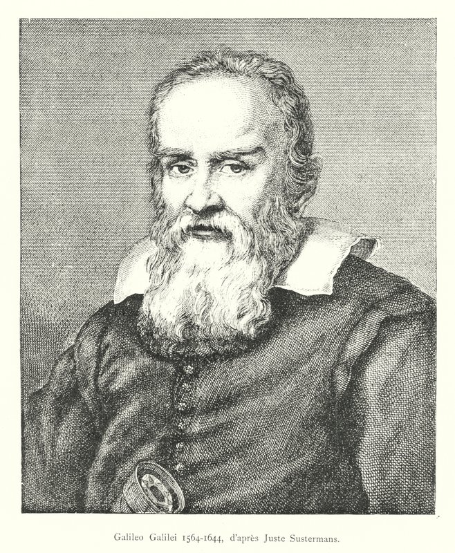 Galileo Galilei 1564-1644, etter Justus Sustermans av Italian School