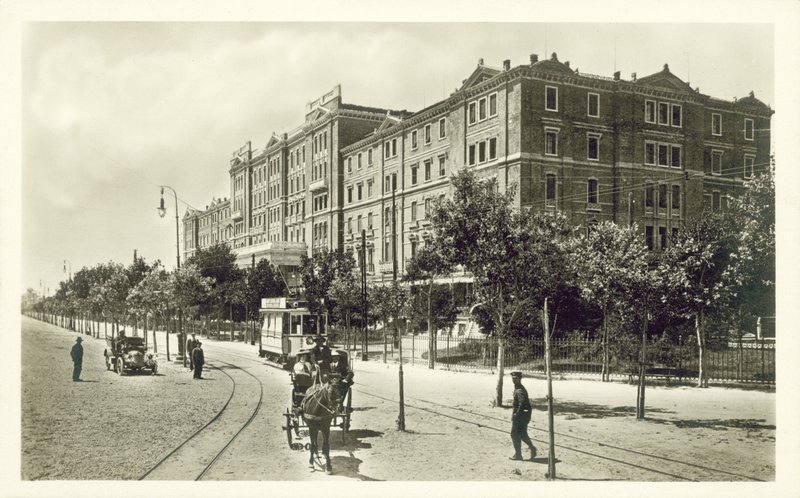 Excelsior Palace Hotel, Lido, Venezia (s/hvitt-bilde) av Italian Photographer