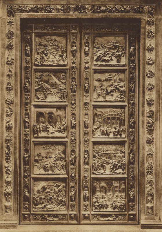 Firenze / Florence: Baptistery, The Main Door, Lorenzo Ghiberti (s/h foto) av Italian Photographer
