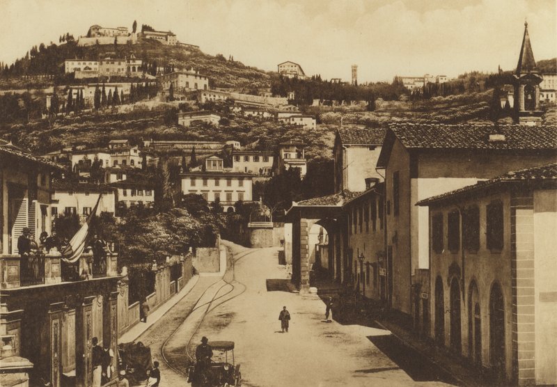 Firenze / Firenze: Omgivelsene i Firenze, S Domenico og Panorama di Fiesole (s/h foto) av Italian Photographer