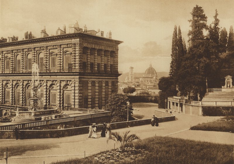 Firenze / Firenze: Palazzo Pitti, bakside (s/hvitt-bilde) av Italian Photographer