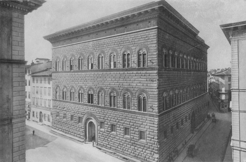 Firenze, Palazzo Strozzi (s/h-bilde) av Italian Photographer