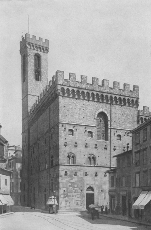 Firenze, Palazzo del Podesta, Nasjonalmuseet (s/h-bilde) av Italian Photographer