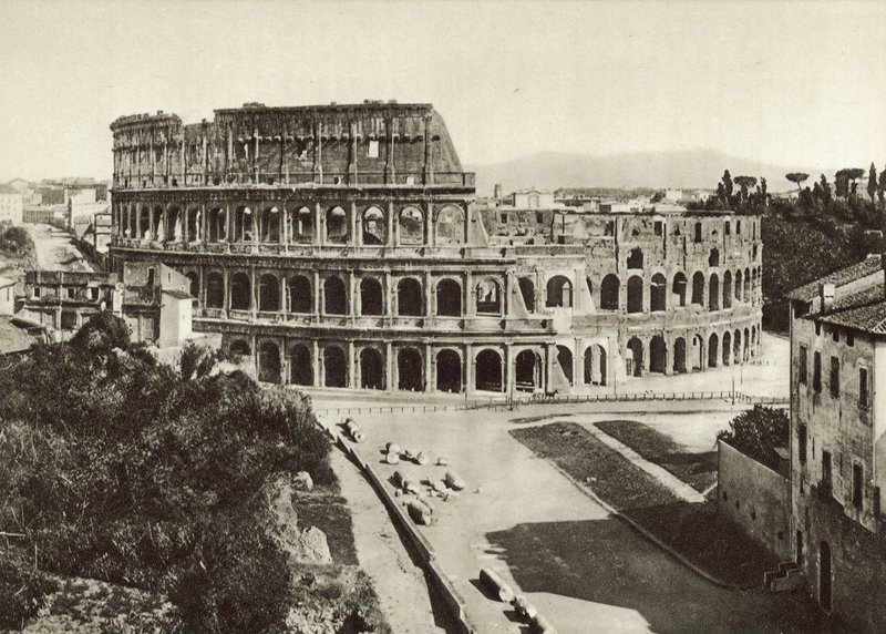 Flavisk amfiteater eller Colosseum av Italian Photographer
