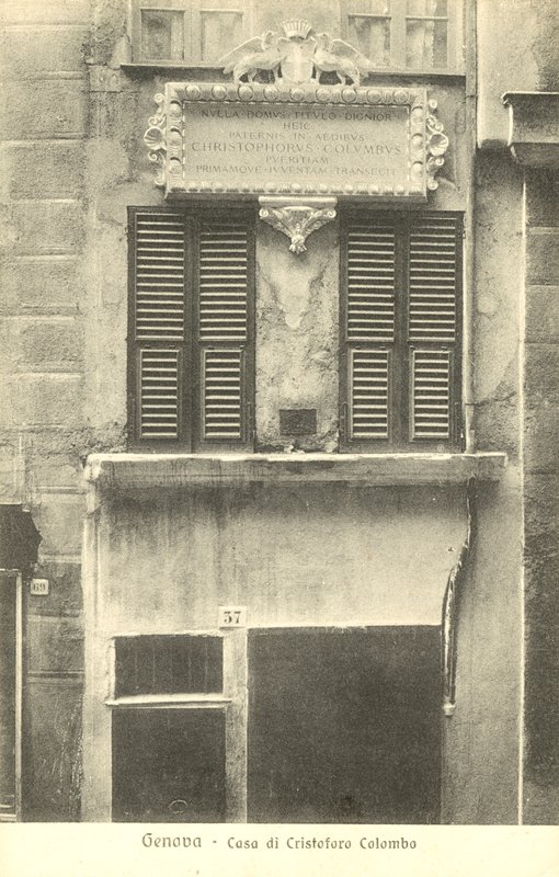 Genova, Italia, Christopher Columbus hus av Italian Photographer