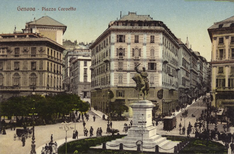 Genova, Piazza Corvetto (fargebilde) av Italian Photographer