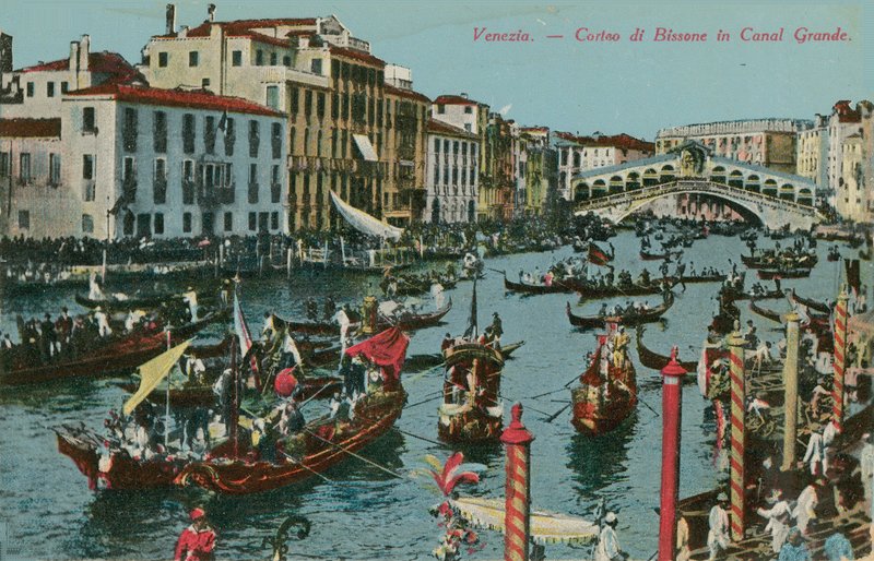 Canal Grande, Venezia. Postkort sendt i 1913. av Italian Photographer