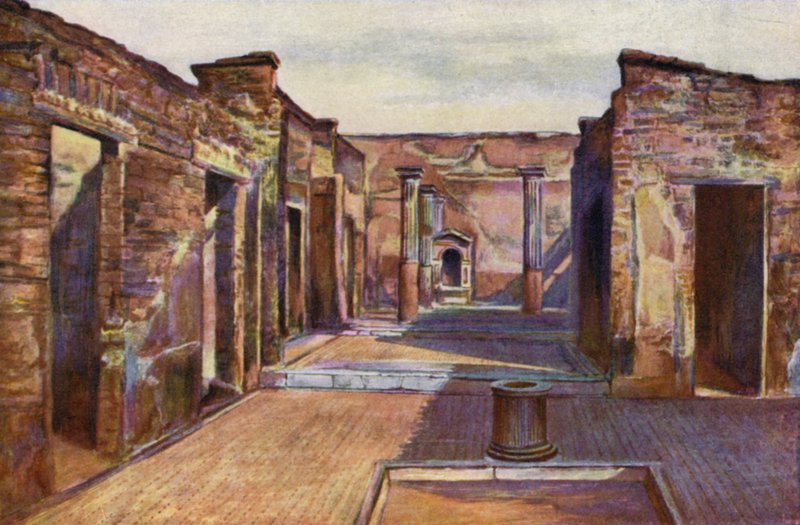 Den tragiske dikterens hus, Pompeii, Italia (fargebilde) av Italian Photographer