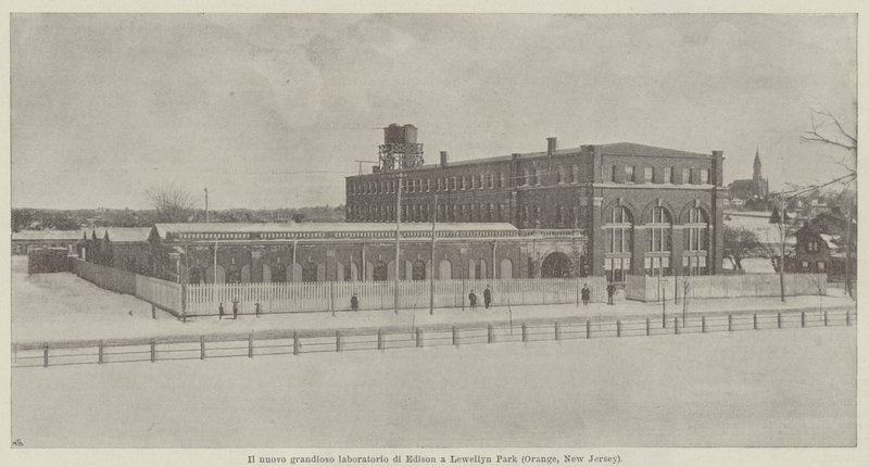 Edisons grandiose nye laboratorium i Lewellyn Park (Orange, New Jersey) av Italian Photographer