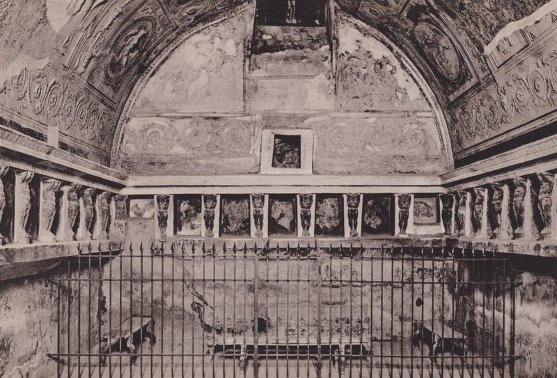 Interno Dei Bagni Del Foro, interiøret i forumets bad (s/hvitt-bilde) av Italian Photographer
