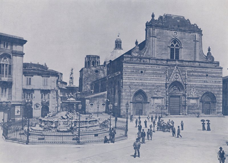 Italia: Messina, katedralen (s/hvitt bilde) av Italian Photographer