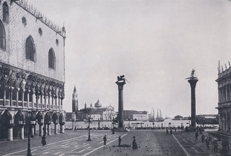 Italia: Venezia, Piazzetta (s/hvitt bilde) av Italian Photographer
