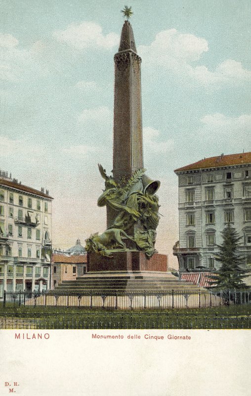 Milano, Italia, Monument for de fem dagene av Italian Photographer