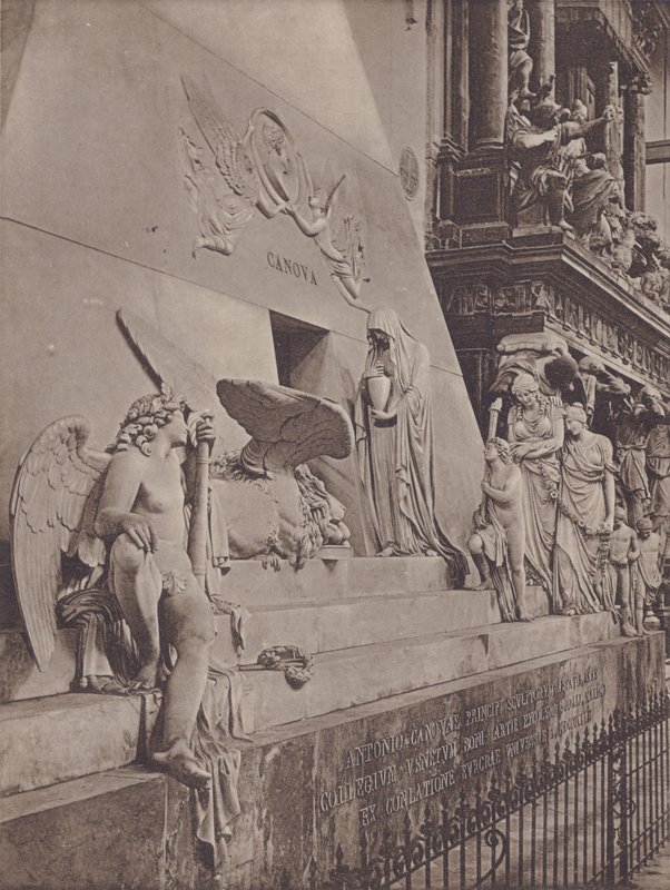 Monumento A Canova (s/hvitt bilde) av Italian Photographer