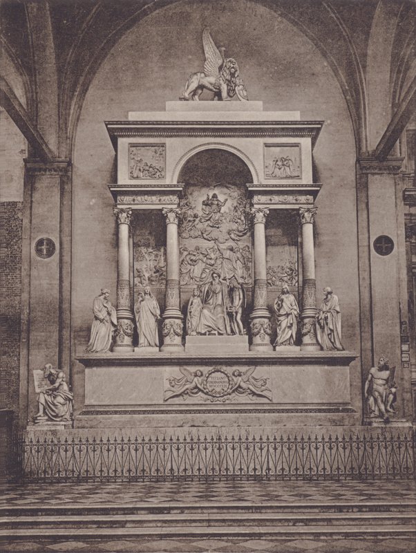 Monument til Titian (s/hvitt bilde) av Italian Photographer