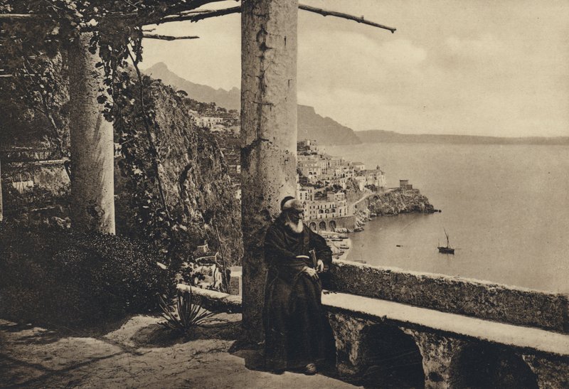 Napoli: Amalfi, Panorama tatt av Cappuccini (s/h-bilde) av Italian Photographer