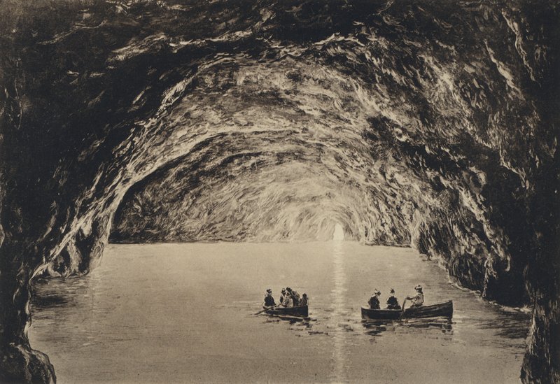 Napoli: Capri, Blue Grotto (s/h foto) av Italian Photographer