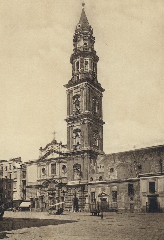 Napoli: Kirke og Piazza Del Carmine (s/h-bilde) av Italian Photographer
