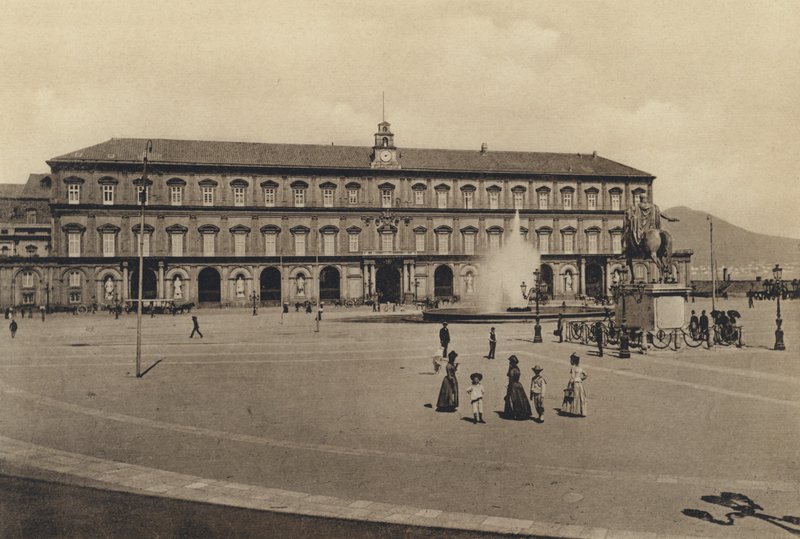 Napoli: Palazzo Reale (s/hvitt bilde) av Italian Photographer