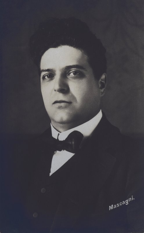 Pietro Mascagni, italiensk komponist av operaen Cavalleria Rusticana (s/h foto) av Italian Photographer