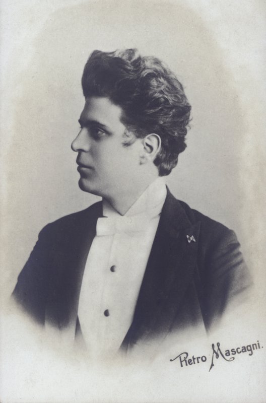 Pietro Mascagni, italiensk komponist av operaen Cavalleria Rusticana (s/h foto) av Italian Photographer