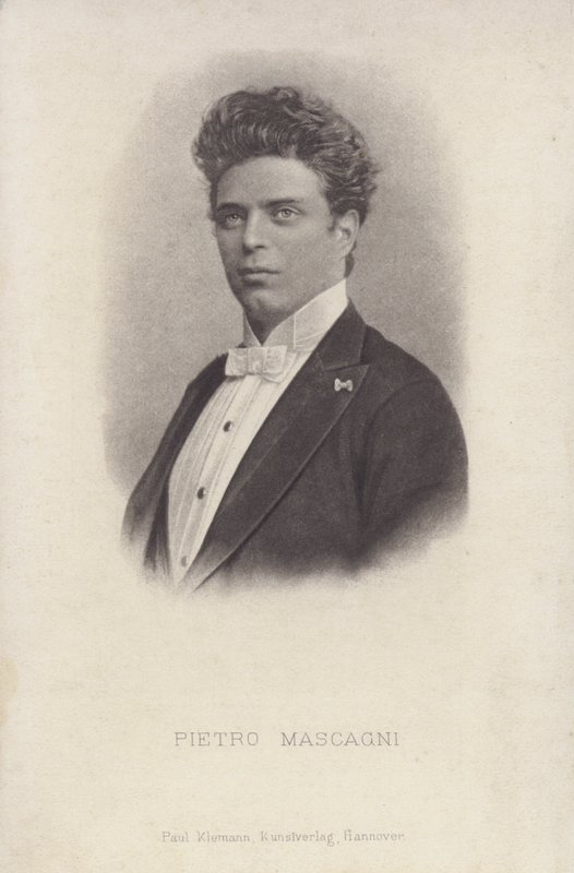 Pietro Mascagni, italiensk komponist av operaen Cavalleria Rusticana (s/h foto) av Italian Photographer