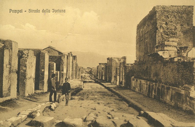 Pompeii, Italia, Strada Della Fortuna av Italian Photographer
