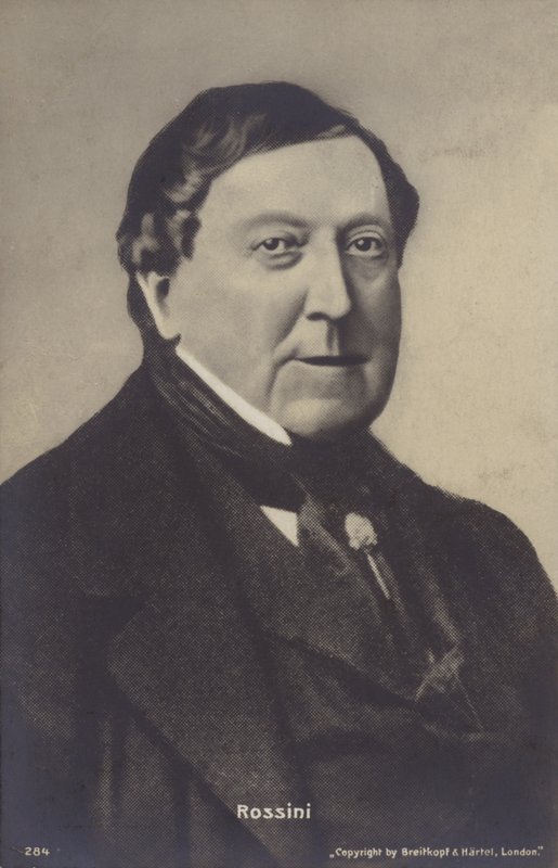 Portrett av Gioachino Rossini av Italian Photographer