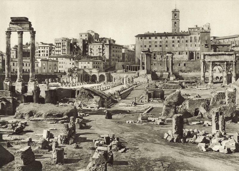 Forum Romanum og Basilica Julia av Italian Photographer