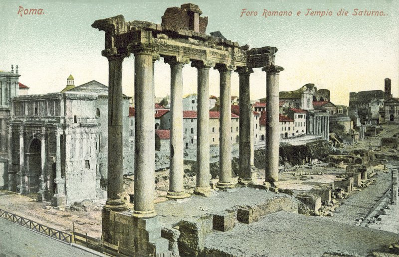 Roma, Italia, Forum Romanum, Saturn-tempelet av Italian Photographer