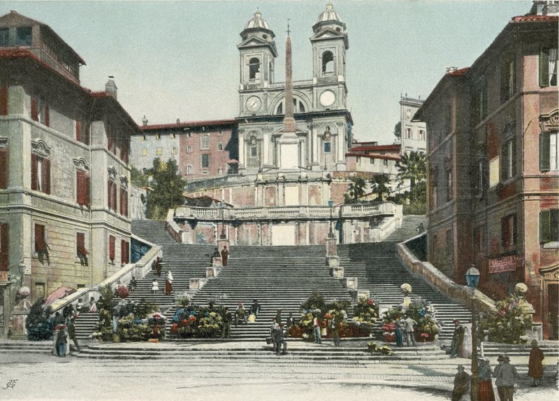 Roma, Spansketrappen (fargebilde) av Italian Photographer