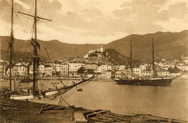 San Remo, Il Porto (s/hvitt bilde) av Italian Photographer
