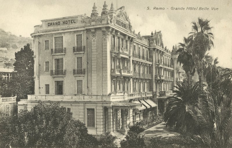 San Remo, Italia, Grande Hotel Belle Vue av Italian Photographer