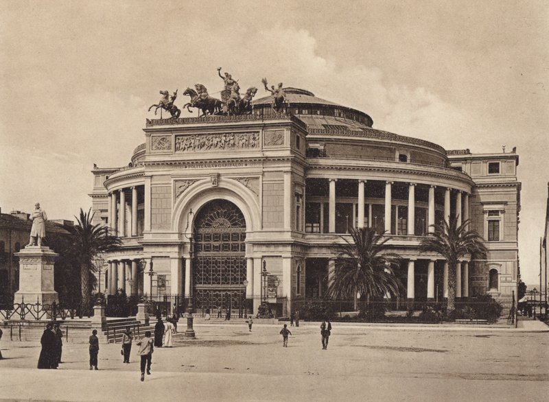 Sicilia / Sicilia: Politeama Garibaldi, Arch Damiani (s/h-bilde) av Italian Photographer
