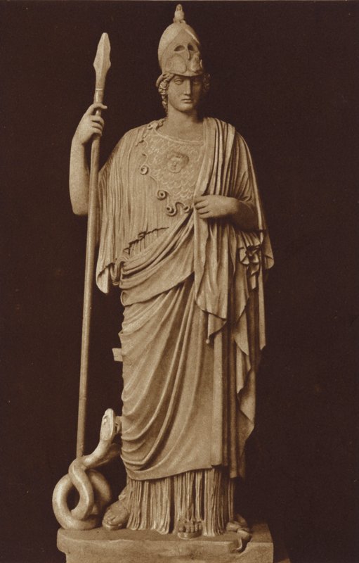 Statuen av Minerva i Vatikanmuseet, Roma av Italian Photographer
