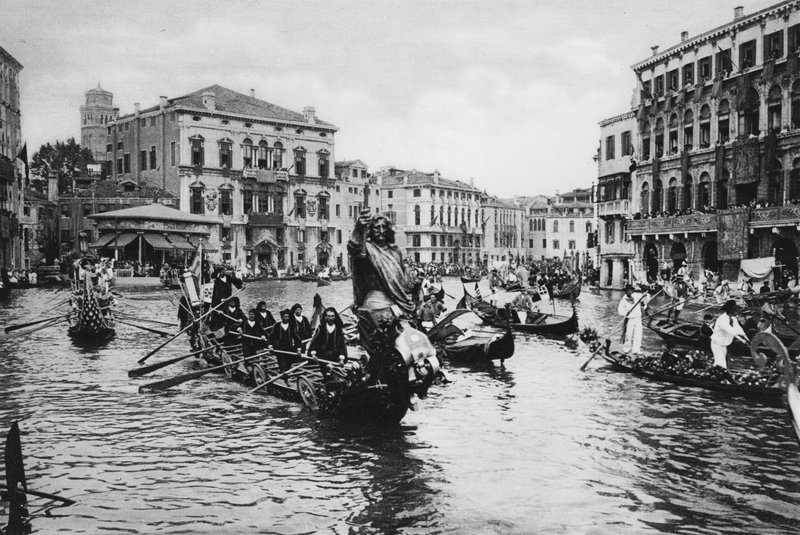 Venezia, Canal Grande i feiring (s/h foto) av Italian Photographer