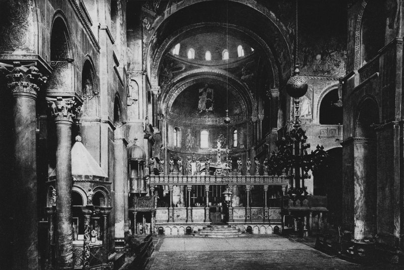 Venezia, S Marco-kirken, interiør (s/h-bilde) av Italian Photographer
