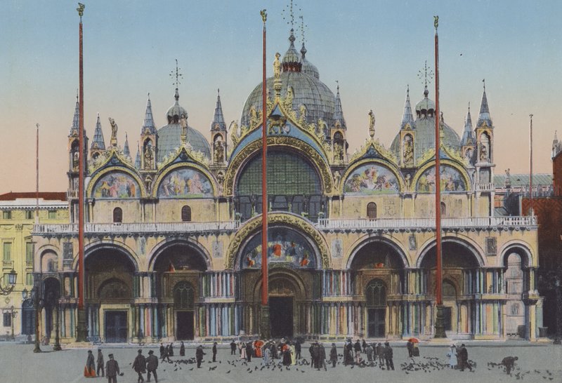 Venezia, San Marco kirkefasade (farget bilde) av Italian Photographer