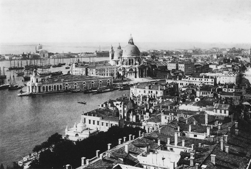 Venezia, Panorama (s/hvitt bilde) av Italian Photographer