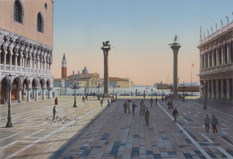 Venezia, Piazzetta San Marco og de to søylene (farget bilde) av Italian Photographer
